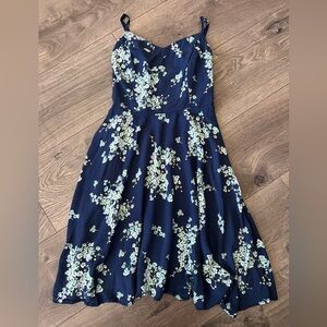 Old Navy Navy Blue Floral Mini Dress